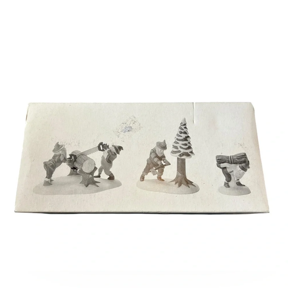 Dept. 56 WOODSMEN ELVES Set of 3 Heritage Village Collection #5630-8 in Box